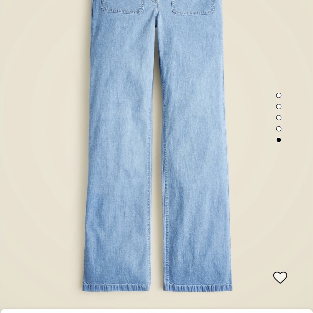 J. Crew Blue Flare Wide Leg Jeans